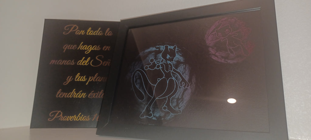 Engraved Painted Canvas