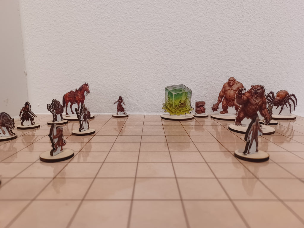 Dungeons and Dragons Wood Minis