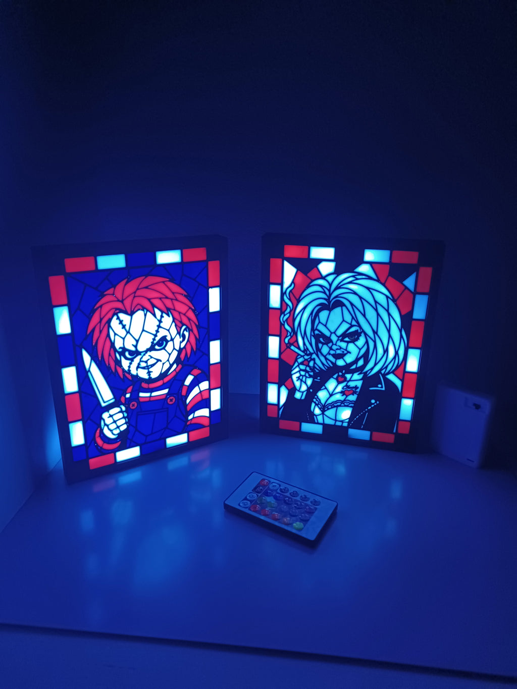 Chucky and Tiffany Light Boxes